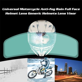 OM Universal Motocicleta Anti-Niebla Lluvia Cara Completa Cascos Genéricos Lente Visera