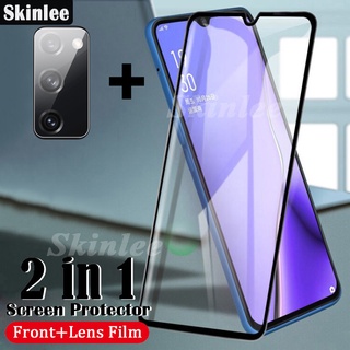 Protector de pantalla 2 en 1 para Samsung Galaxy A03S A02S A22 4G 5G M32 Protector de pantalla de película de vidrio templado + película de cristal Protector de lente Galaxy A03S