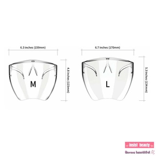 0909 cara escudo montado en la cabeza antiniebla máscara protectora transparente alta permeabilidad aislamiento protección máscara /grande
