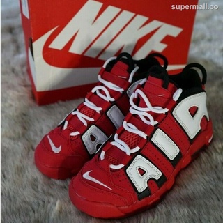 nike air more uptempo qs rojo blanco negro zapatos de baloncesto grandes zapatillas de deporte hombres y mujeres deportes cd9403-600