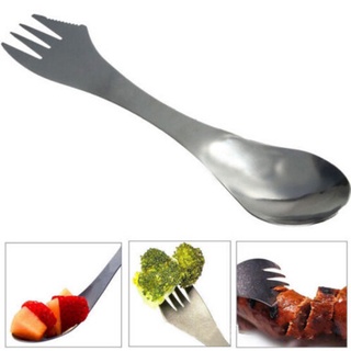 Portable Camping Cutlery 3-in-1 Stainless Steel Tableware Suitable for Outdoor Picnic Traveling Hiking (1)