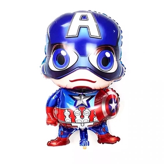 75cm \ * 43cm Iron Man Capitán América Spiderman Foil Globo (Vengador) Dibujos Animados Bebé Ballon Super Héroe Globos Para Fiesta De Cumpleaños Decoraciones Niños (4)