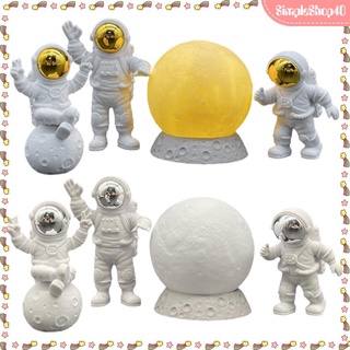 Simplesshop40 2 figuras de personajes de Astronauta y luna/estatua Spaceman Para niños/niños