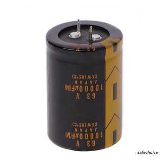 safechoice 1 pc condensador electrolítico audio 10000uf 63v 36x52mm