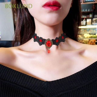 boklund punk joyería vintage accesorios de moda collares chokers encaje multicolor collar de cristal para las mujeres clavícula cadena/multicolor