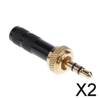 Adaptador simpleshop36 De Metal Para soldadura De audio con Conector Estéreo De 2x3.5 mm con cerradura De tornillo negro