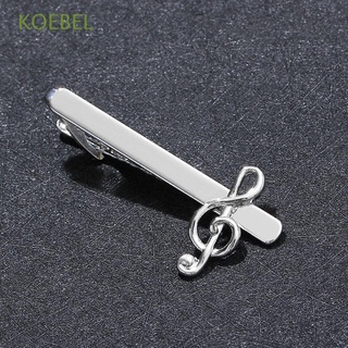 KOEBEL Vintage for Shirt Silver Color Necktie Pin Men Jewelry Necktie Clips Fashion Musical Note Classic Tie Clip Clasp Tie Pin/Multicolor