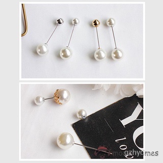 ❤Mt Simple y versátil de doble cabeza perla Pin para camisa suéter Pin señoras (7)