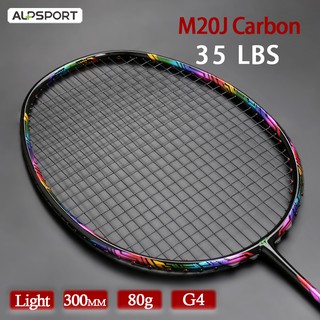 ALP XC forma de onda Dazzle Color 7U 67g Max 35Lbs ultraligero raqueta de bádminton con marco giratorio Pro Reket raqueta de moldeo secundario completo de carbono Raket bádminton