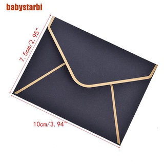 [babystarbi] 10 sobres de papel mini dorados vintage estilo europeo para c uo (2)