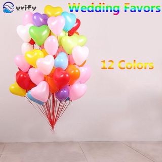 urify 10/20 pzs globos románticos de látex regalos decoración de boda en forma de corazón perla amor fiesta suministros engrosamiento juguetes inflables/multicolor (1)
