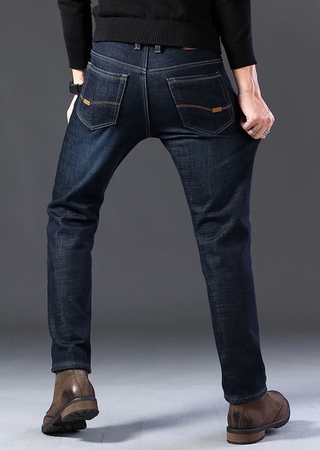 algodón de los hombres delgados jeans sueltos adultos pantalones de los hombres de trabajo elástico pantalones de trabajo 100 kilogramos son portátiles (5)