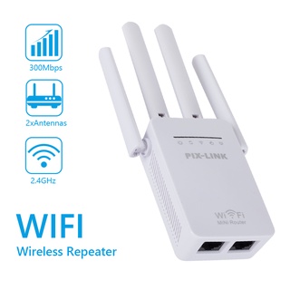 Wr09Q repetidor inalámbrico WiFi Router 300Mbps amplificador de señal de red IIEEE802.11 b/g/n con 4 antena WiFi Booster hogar (1)