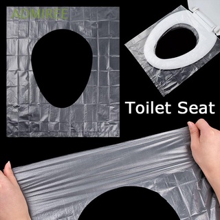 ADMIREE 50pcs Water Proof One Time Travel Stickers Toilet Cover Toilet Seat Travel Goods Go Out Single Piece Antibacterial Toilet
