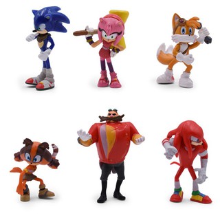 6 Unids/set Anime Sonic Figura De Acción PVC Personajes Boom Raro Dr Eggman Sombra Muñeca Modelo Juguetes Para Niños Niño Regalo