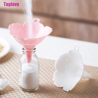 [Toplove] 2pcs/set Kitchen Cherry Blossom Style Funnels Oil Condiments Liquid Dispenser