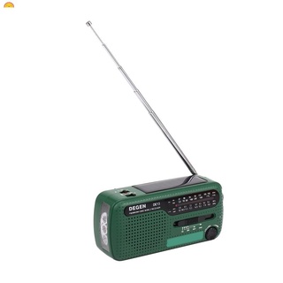 [Hot Sale][In Stock]De13 Portable Fm Am Radio Solar Emergency Radio World Receiver Hand Crank Power Emergency Outdoor Radio Portable Solar Charging