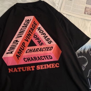 Verano nacional marea marca hip hop letras impresas sueltas cuello redondo ventilado T-shirt belleza alta calle Retro camiseta de manga corta