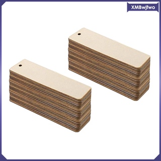 20pcs madera en blanco marcapáginas a granel espacios en blanco etiquetas de madera sin terminar rectángulo colgante etiqueta con agujeros diy proyecto etiquetas de regalo 4.7x1.3 (7)