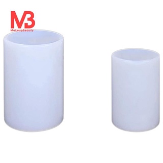 moldes de velas cilíndricas para hacer velas, moldes de silicona para velas de pilar para molde epoxi de fundición de resina (2 piezas)