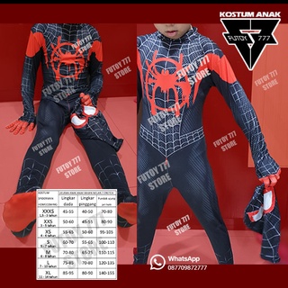 Spiderman disfraz niños Miles Morales Spider Man superhéroe negro negro