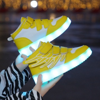 Zapatos luminosos coloridos para niños zapatos grandes, medianos y pequeños para niños con luces fluorescentes luminosos para niños brillantes zapatos para niñas (6)