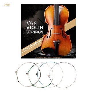 one IRIN V68 Professional Violin Strings (E-A-D-G) Nickel Silver Wound for 4/4 3/4 1/2 1/4 Violin