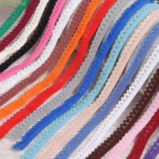 Loveline 11mm De ancho Multicolor cinta De algodón Bordado DIY Costura Elástica Elástica