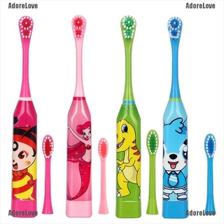 [Al] cepillo de dientes eléctrico para niños automático ultrasónico impermeable de dibujos animados [AdoreLove] (1)