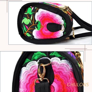 ghulons mujer bolsos de lona casual bolso de hombro floral bordado étnico vintage mensajero señoras crossbody
