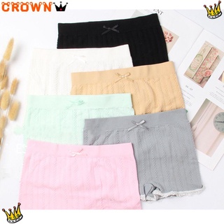 CROWN Hot Women Safety Under Shorts Pants Solid Color Soft Texture Anti Chafing Twist New Leggings Seamless Summer Breathable Lace/Multicolor (1)