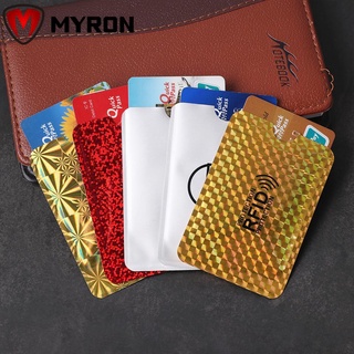 Myron 5PCS Smart Card Holder blindaje bolsas banco tarjetas Set bloqueo lector de papel de aluminio RFID Anti-degaussing protección antirrobo caso