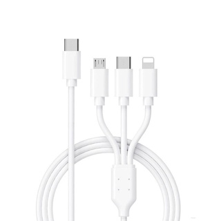 Cable USB tipo C 3 en 1 USB C a USB C 8Pin Micro para iPhone Samsung Huawei Xiaomi 3in1 tipo C a Cable de carga Lightning