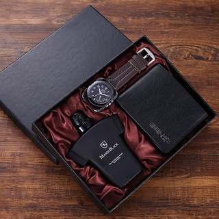 Set de regalo Moda Juego de regalo creativo Cartera y cinturón Reloj de cuarzo y perfume (3 piezas / conjunto)