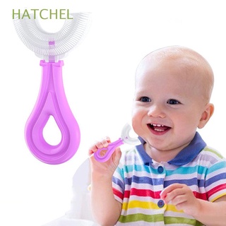 HATCHEL Infant Children Silicone Toothbrush 1-13 Years Old Oral Care U-shape Baby Toothbrush Soft Bristle Training Tooth Brushes Manual Toddlers Handheld Baby Kids Teeth Cleaner