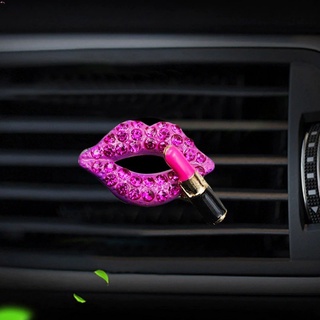 [Helloc] Clip de Perfume de coche creativo diamante labios rojos coche aire acondicionado salida de aire aromaterapia Clip Interior del coche accesorios decoración