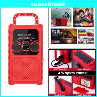 Suntekmall cargador De teléfono/radio Meteorológica Solar con Manivela/combinación Am/Fm/Noaa/Wb