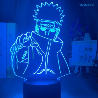 Light Lamp Itachi Uchiha Design Remote Control Function Acrylic 3D LED USB Eye-protecting Naruto Nightlight for Christmas