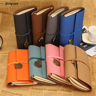 [jinyun] cuaderno espiral a6 retro línea en blanco diario cuaderno de notas pu regalo diario viajero diario