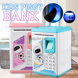 Caja de ahorros electrónica para niños ATM contraseña dinero moneda caja de seguridad automática