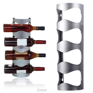 4 botellas estante de vino barra de pared de acero inoxidable estante de exhibición soportes botella de uva