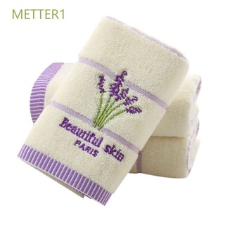 METTER1 34*75cm toalla facial tejida lavanda 100% algodón bordado aromaterapia impreso baño Dobby suave mano/Multicolor