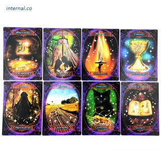 INT1 Witches'wisdom Oracle Cards Versión En Inglés 48 Cartas Baraja Tarot Juego De Mesa Adivinación Destino