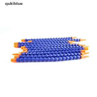 qukiblue 10 piezas boquilla redonda 1/4pt flexible aceite refrigerante manguera de tubería azul naranja co