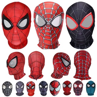 Múltiples Estilos Spiderman Spider Man Miles Morales Máscara Elástica Disfraz De Adulto Cosplay (1)