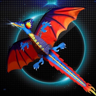 evi nuevo 3d dragon kite con cola cometas para adultos cometas volando al aire libre 100m kite line