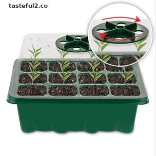 tast - juego de 5 bandejas de inicio de semillas con tapa, diseño de plantas de jardín, propagación de semillas