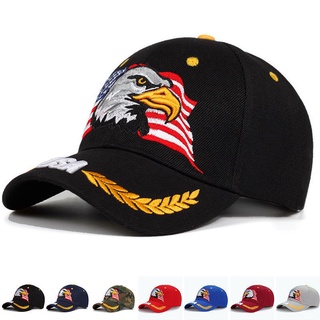 Sombrero bordado gorra de béisbol bandera de águila macho gorra pico gorra protectora de algodón gorra chal camuflaje gorra táctica sombrero