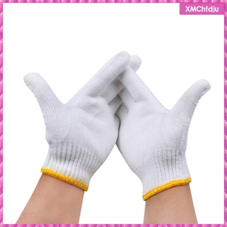 12piars algodón engrosado guantes industria de punto corte reparación guantes de jardín