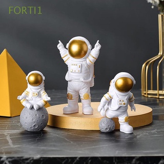 FORTI1 3 Piezas Figura Astronauta Resina Modelo De Acción Decoración De Tartas Spaceman Fiesta Lindo Artesanía Miniatura Niños Del Hogar/Multicolor